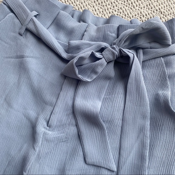 NWT High Waisted Wide Leg Shorts Dusty Blue - Picture 2 of 6